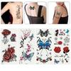 2 Sheets Women Sexy Flower Temporary Tattoo Sticker Body Decor Decal Waterproof
