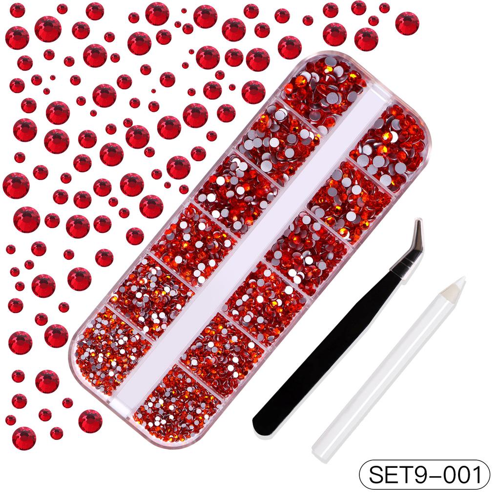 About 3000 Pcs Pearl+steel Balls Set Nail Charm White Half Round Pearl 1/1.2mm Steel Ball DIY Fairy Nail Art Jewelry Accessories