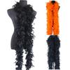 Feather Boas With Heart Rimless Sunglasses - 2M/6.6ft Feather Boa For Women - Ideal For Dancing, Wedding, Party, Cosplay
