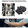 20PCS Car Wheel Lug Nut Covers, 17Mm Tire Bolt Caps Compatible With VW, Jetta, Beetle, Passat, GTI, CC, Black Lug Nut Cap With Removal Tool
