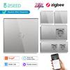 BSEED Настенные сенсорные выключатели Zigbee 1/2/3 клавиши 1/2/3-ходовые Управление через приложение Tuya Smart Life С 20-ваттными USB-розетками Type-c Быстрая зарядка EU