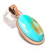 Peruvian Opal Handmade Copper Jewelry Pendant 2.17" G6B49
