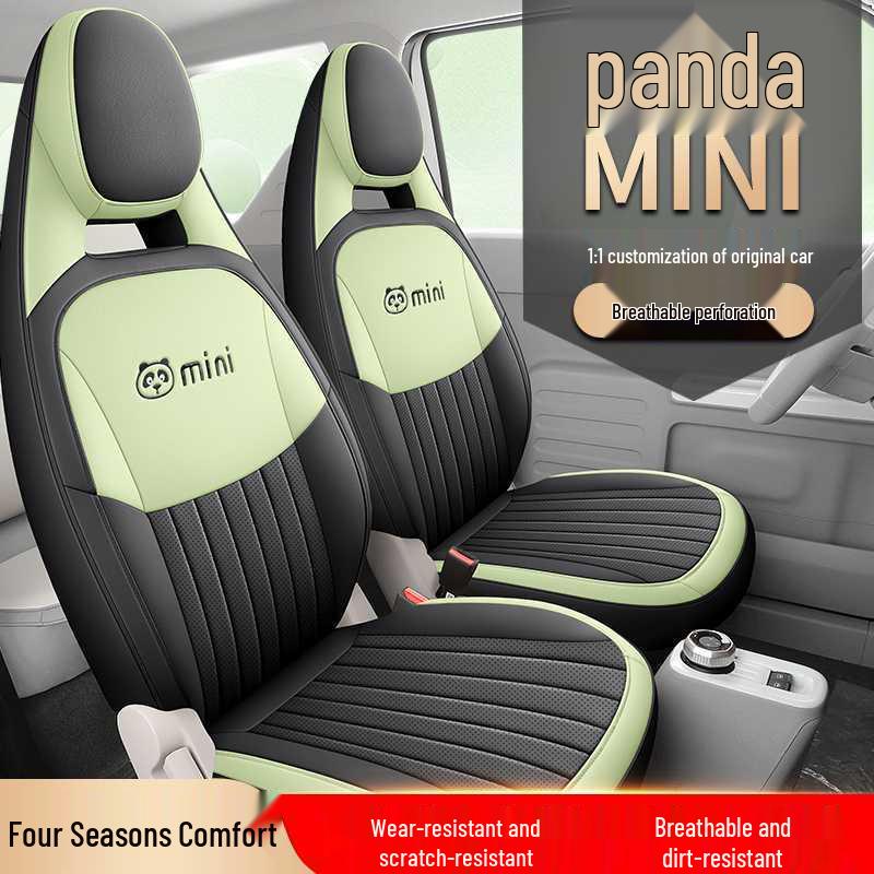 Применимый чехол на сиденье из кожи для Panda Mini - Полное покрытие, Всесезонная подушка, Подходит для 26/24 Новых моделей автомобилей