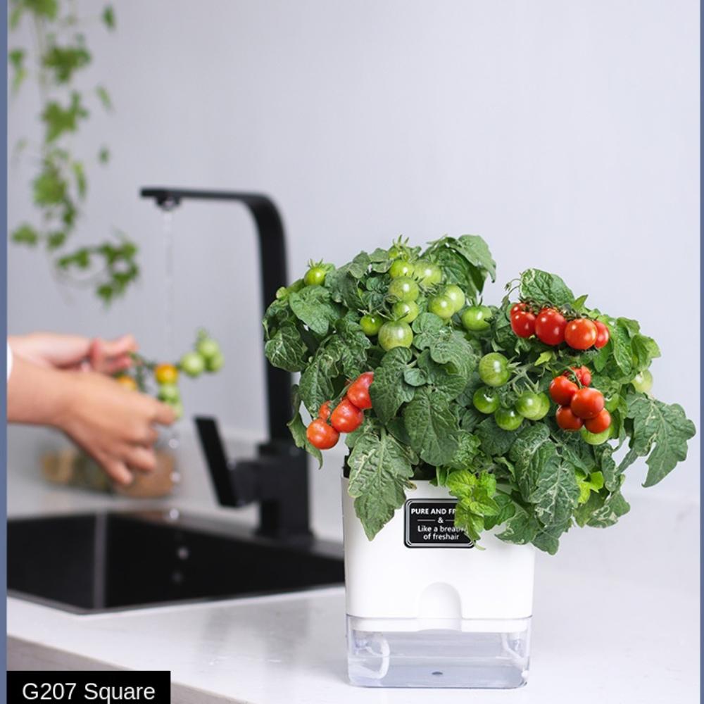 Самополивающийся гидропонный горшок, включая подкладку для цветочного горшка, новый грунтовый цветочный горшок