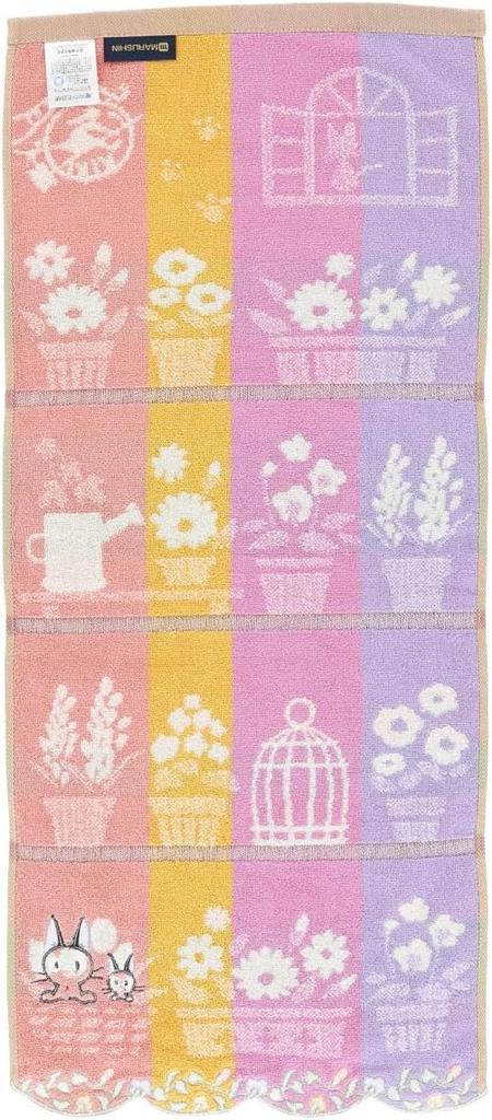 Marushin Face Studio Ghibli Delivery Favorite 34 x 1005036300 Полотенце, "Служба доставки Кики" Джиджи, Цветок, 80см, 100% Хлопок,