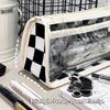 1 Pc Checkerboard Tranaparent Pen Bag Large Capacity Pencil Case School Supplies Cute Korean Stationery for Students ZPG