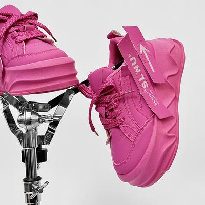 Маленькие кроссовки папы женские новые подиумная мода платформа увеличивающая рост повседневные дофаминовые кроссовки