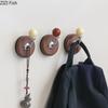 Ретро Крючок из гнутого дерева грецкого ореха Крючки для одежды и шляп Настенный Органайзер Подвесные крючки Настенный держатель для хранения Декоративные полки