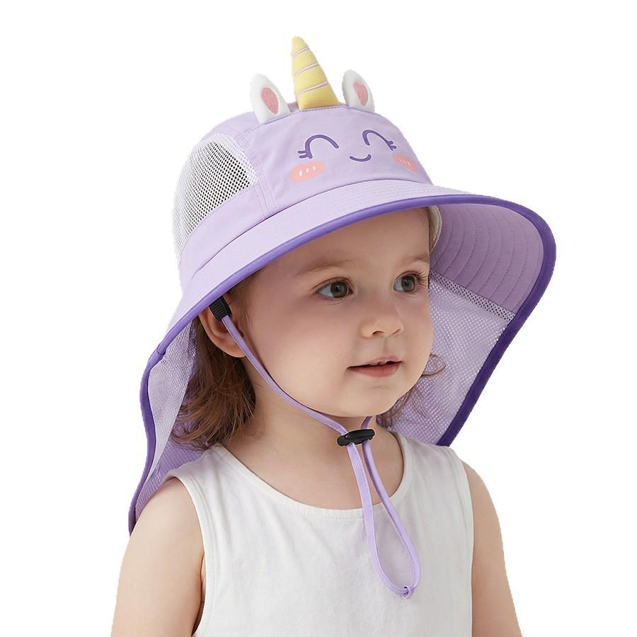 New children's sun hats for ages 3 to 8 – baby sun hats, beach hats, hats with UV protection functions. These summer-style hats