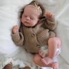Lifelike 48cm Cloth Body Reborn Dolls Closed Eyes Cute Hooded Sweater Simulation Doll Realistic Sleeping Newborn Babies Dolls for Kids Holiday Gifts
