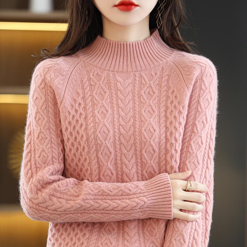Женский кашемировый свитер Qinghe кашемир 30% кашемир 70% шерсть осенне-зимний кашемировый толстый пуловер мягкий и теплый