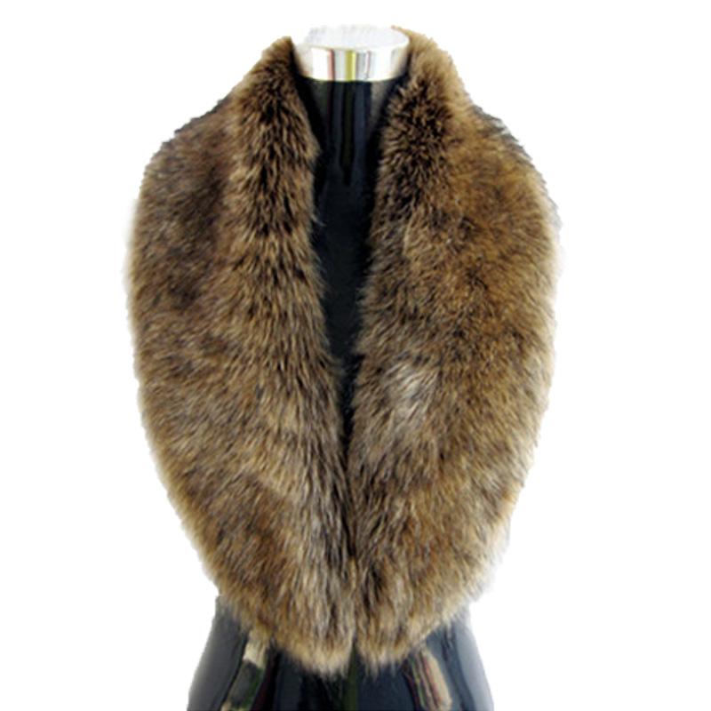 1Pc Women Thicker Shawl Warm Faux Fur Fluffy Scarf Winter Leather Collar