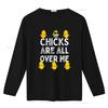 Chicks Are All Over Me Easter Funny Baby Chicken Kids Boys T Shirt vintage Washed Stylish Slightly Comfortable graphic homme