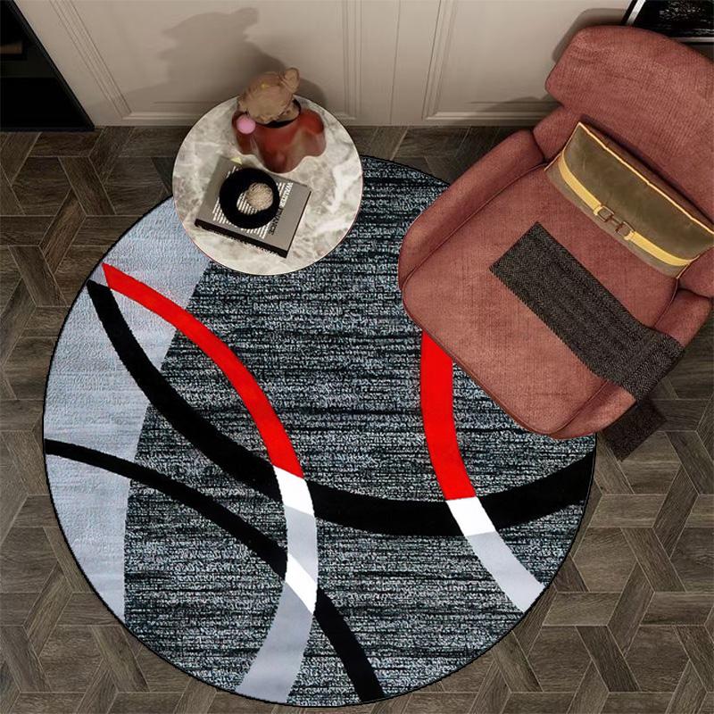 Современный Простой Круглый Ковер Гостиная Коврик для Дивана Легко Чистить Большой Декор для Спальни Домашние Ковры Моющиеся Кофейные Столики Напольный Коврик
