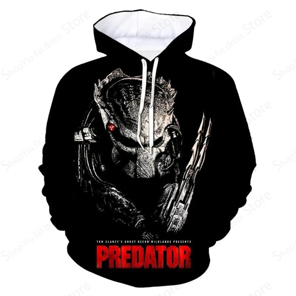 Мужская толстовка с капюшоном с принтом 3D-фильма «Хищник», графическая толстовка для мужчин и женщин, модная толстовка с капюшоном большого размера, толстовка для мальчиков, женская толстовка, мужская куртка