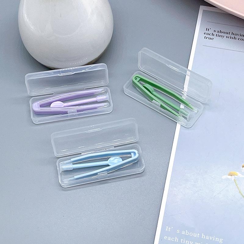 Candy Color Contact Lens Tweezers Suction Stick Set for Eyes Care Tool Kit Portable Soft Lenses Inserter Remover Travel Case