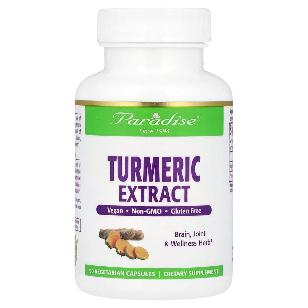 Paradise Herbs Turmeric Extract Veggie Capsules 90 Counts