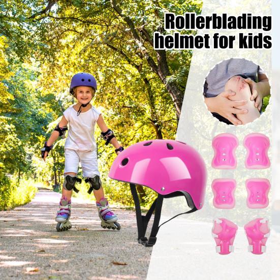7 шт./компл. детский защитный комплект для катания на роликах, скейтборде, велосипеде, самокате, регулируемый