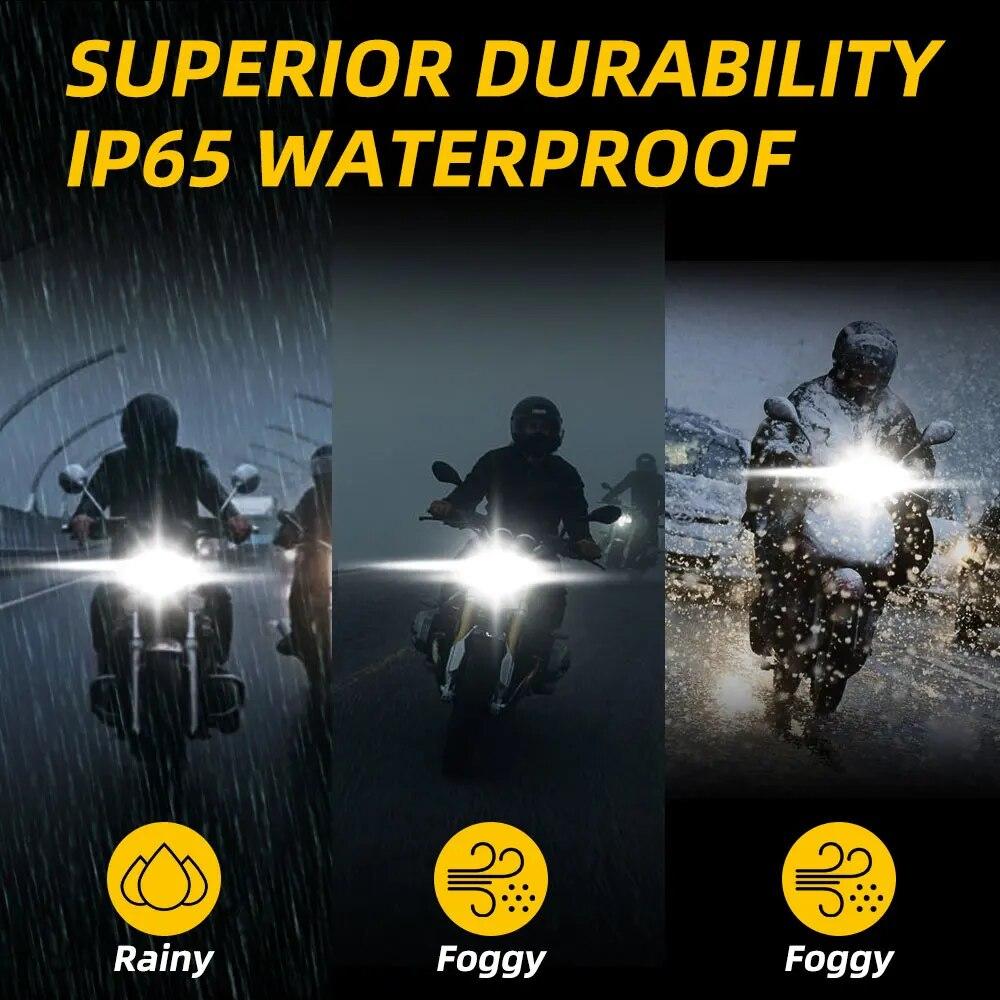 H4 LED Motorcycle Headlight BA20D P15D Canbus COB Chip Moto Fog Lights Universal Scooter Motorbike Front Headlamp Running Lamp