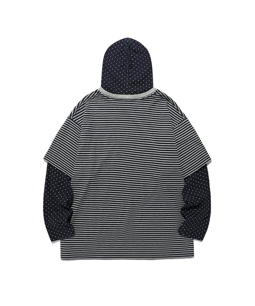 ISTKUNST X9090 9Star Layerd Hood Ls Tee_Navy(Ik2Ffmt555B)
