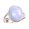 Кольцо из стерлингового серебра 925 пробы с натуральным радужным лунным камнем, размер 8,5 I2a15