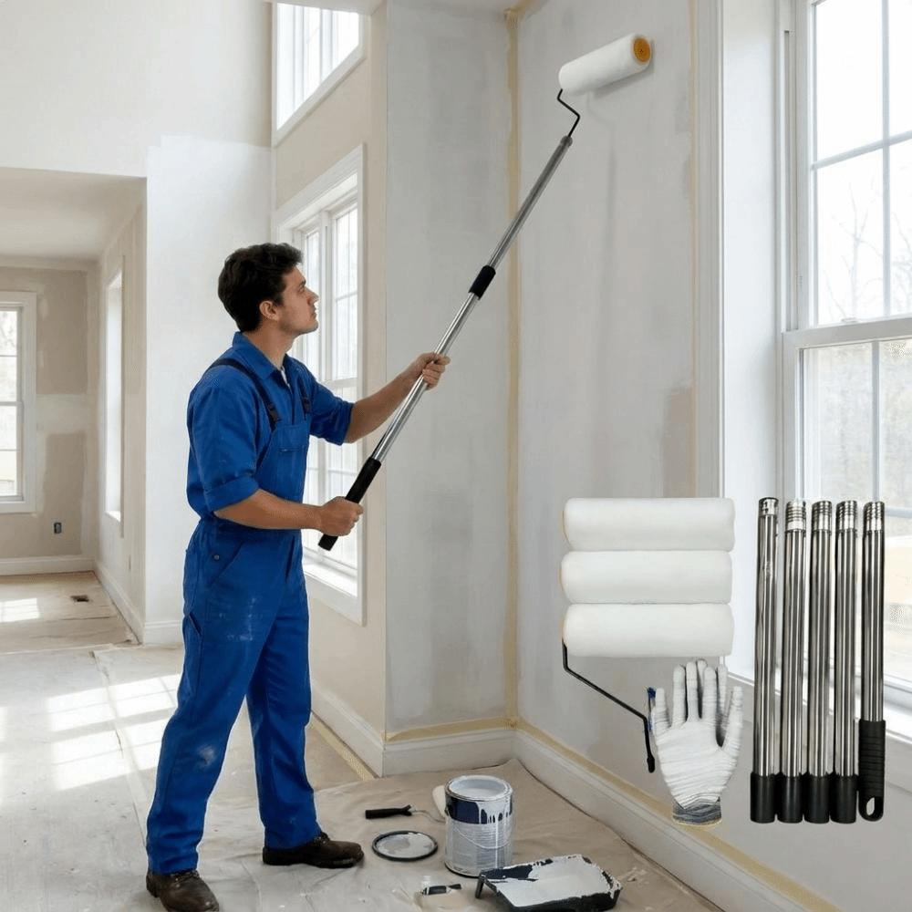 Detachable Paint Roller 170/205/240cm Latex Paint Brush Set Household Use