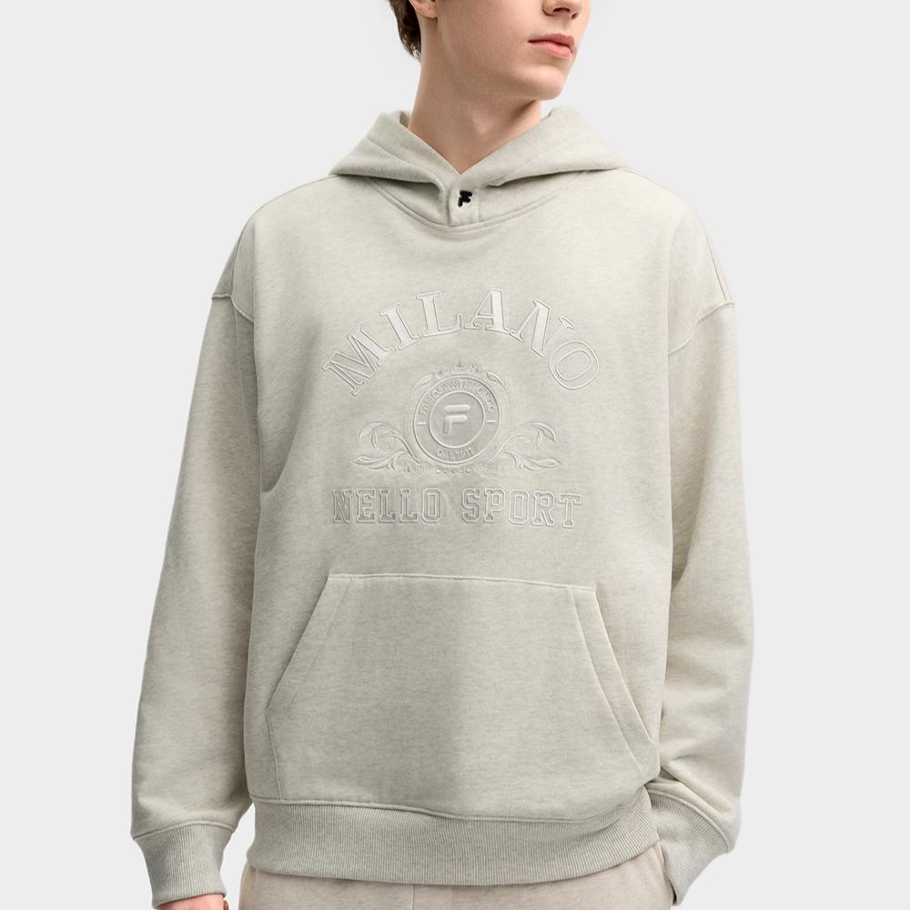 Fila Толстовка с капюшоном Milano Series Мужские топы Светло-хаки Серый F11M515205FLK
