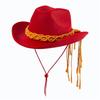 Lightweight Cowboy Hats Ethnic Style Women Wear Resistant Cowboy Hats with Weaving Hat Rope Adult Outdoor Sunproof Hat