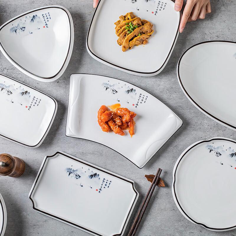 Chinese Irregular Ceramic Dinner Plate