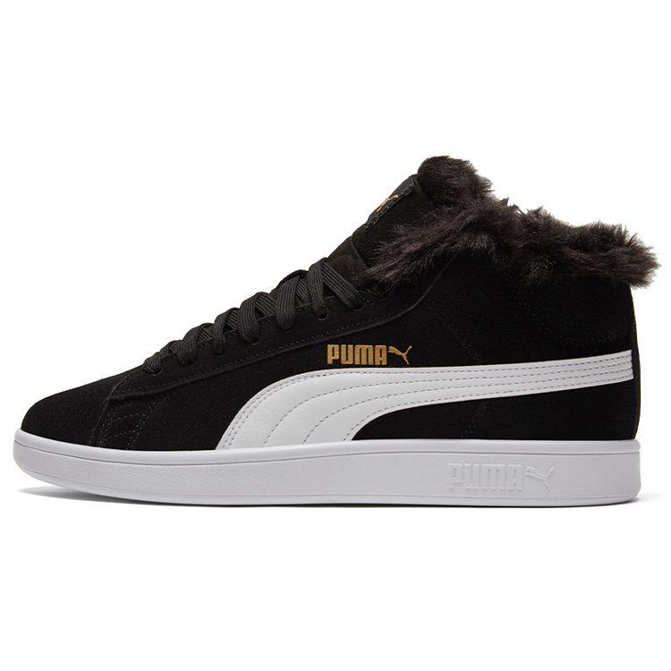 Puma Кроссовки Smash V2 Plus на флисе, средняя высота, черные, женские 385005-01