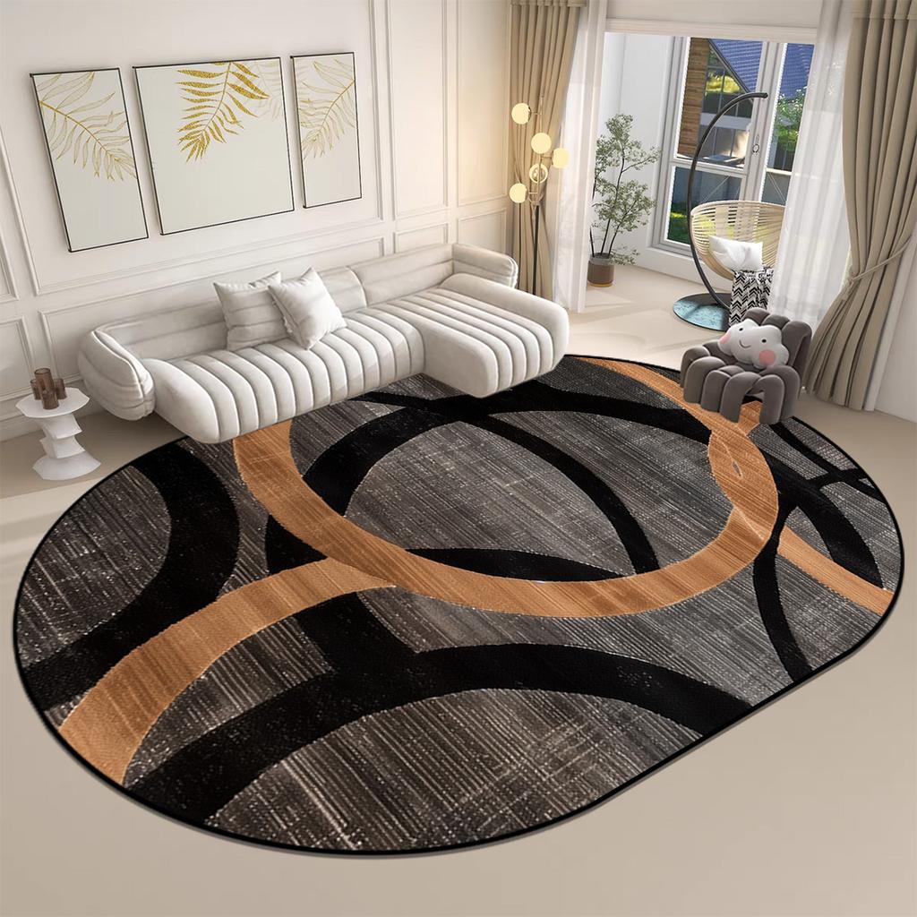 Современный стиль овальный ковер для гостиной большого размера моющийся коврик для журнальных столиков IG домашний декор нескользящие мягкие ковры на заказ