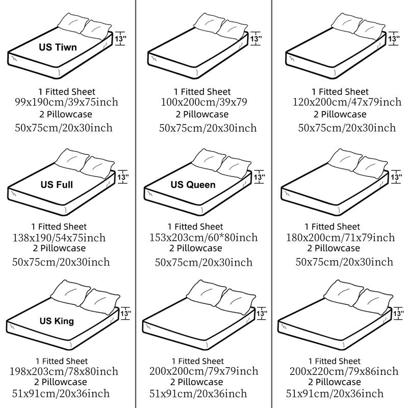 3 предмета Простынь на резинке в европейском стиле 100% полиэстер 1 простынь на резинке 2 наволочки Размер Queen/King Эластичный защитный чехол для матраса