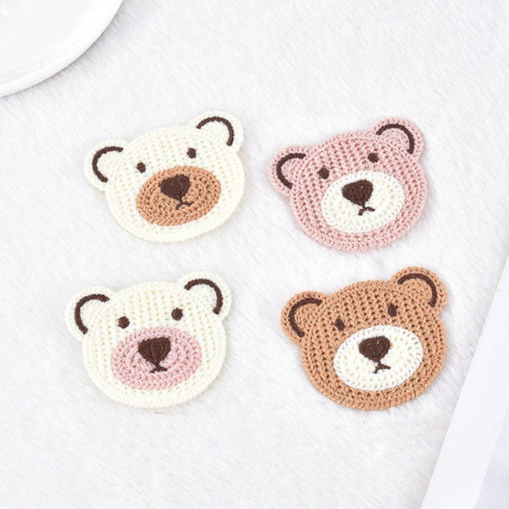 Для одежды Милый мультяшный медведь Животное Одежда Украшение Значок Вышивка Наклейки Аппликации Нашивка
