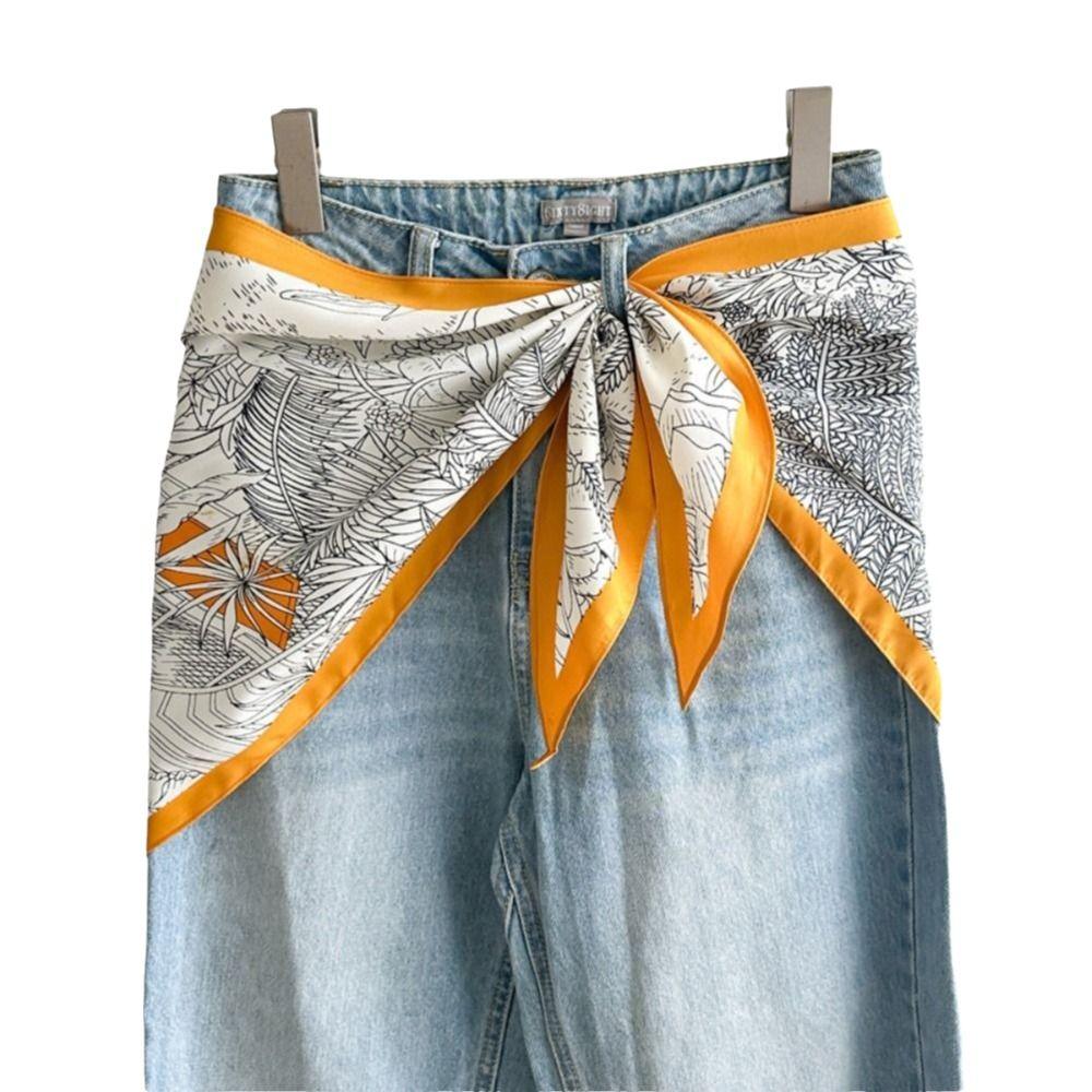 Satin Waist Triangle Scarf Belt Ethnic Style Shirt Extender Fashion Silk Scarf Women's Fashion