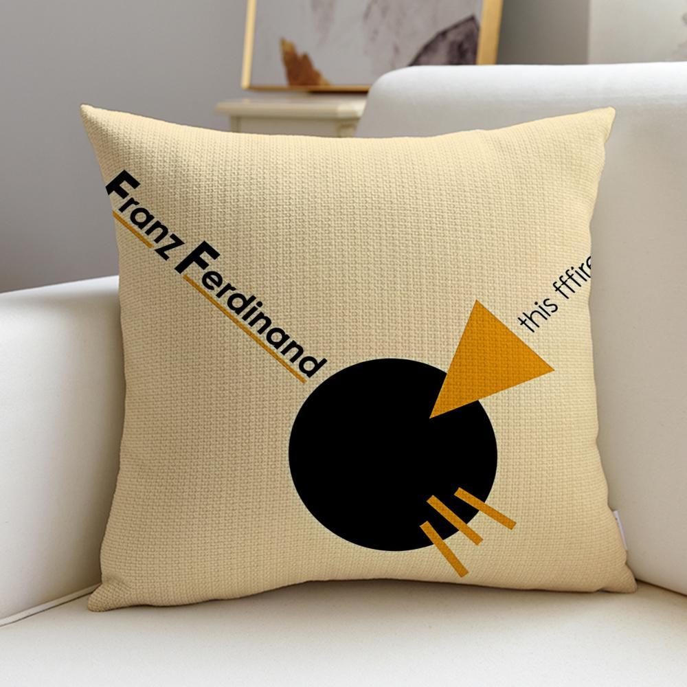 Indie FFranz FerdinandS Cushion Cover Breathable and skinfriendly linen pillowcase square removable and washable cushion