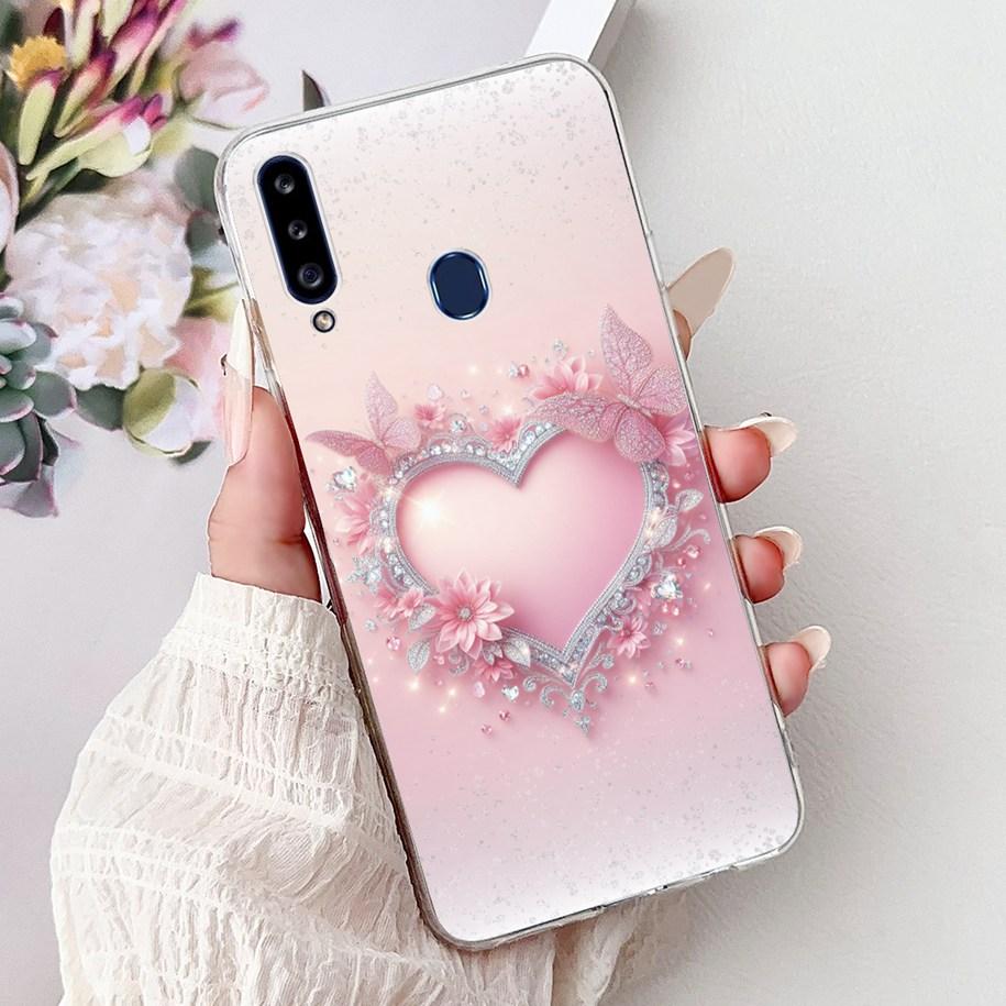Case For Samsung Galaxy A20 A20e A20s Cover Fashion Flower Butterfly Soft Silicone Clear Bumper For Samsung A30 A 30 A 20 Covers