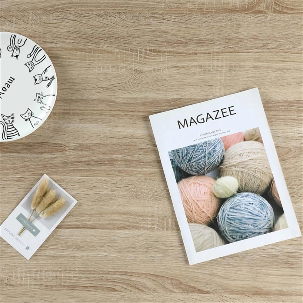 ПВХ Наклейки под дерево Шкаф Платяной шкаф Стол Мебель Ремонт Обои Самоклеящиеся Водонепроницаемые Обои Домашний декор