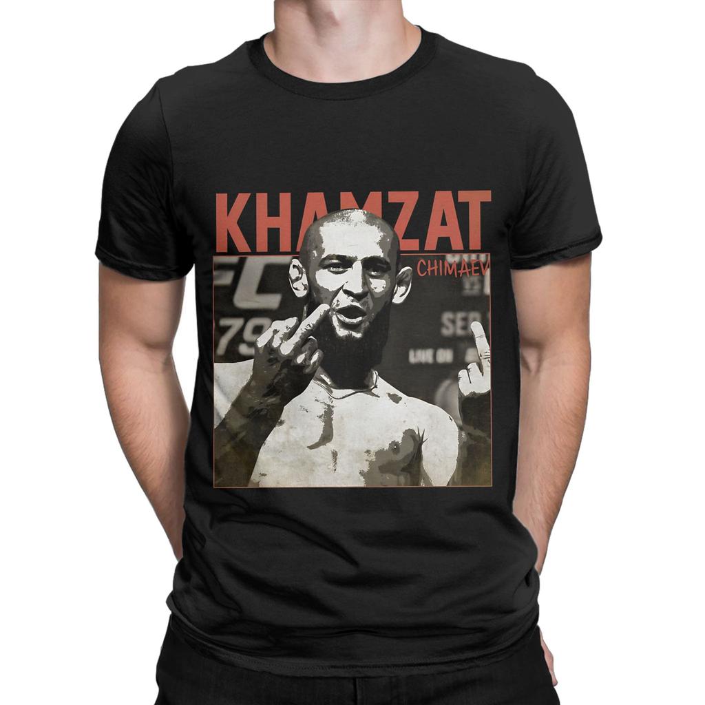 Khamzat Chimaevs TShirt for Unisex Funny Pure Cotton Tee Shirt Round Neck Short Sleeve T Shirt 4XL 5XL 6XL Tops