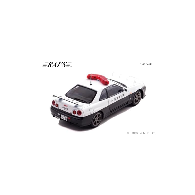 Хико Семь (РАЙ) 1/43 Nissan Skyline GT-R (БНР34) Полицейский автомобиль дорожно-патрульной службы префектуры Сайтама 2020 года - Готовая модель H7432010