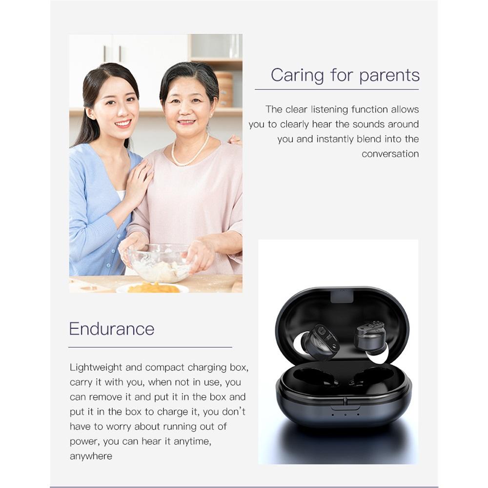 Пожилой слуховой аппарат Bluetooth внешний вид усилитель звука магнитная зарядная камера звуковой коллектор