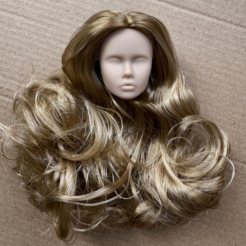 Голова куклы Poppy Blank Face Doll Heads DIY для тренировочного макияжа, лысая, масштаб 1/6, детали для рукоделия и изготовления кукол, кремовый, белый, бежевый тон кожи.