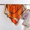 Ink Painting Floral Geometric Printing Silk Scarf Square Scarf High-End Shawl Neck Small Square Scarf Headscarf