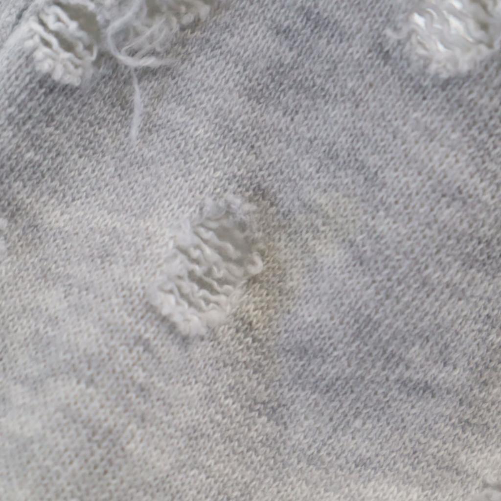 Diesel Long Sleeve Distressed Sweatshirt Zip Hoodie 8 Gray Women Used