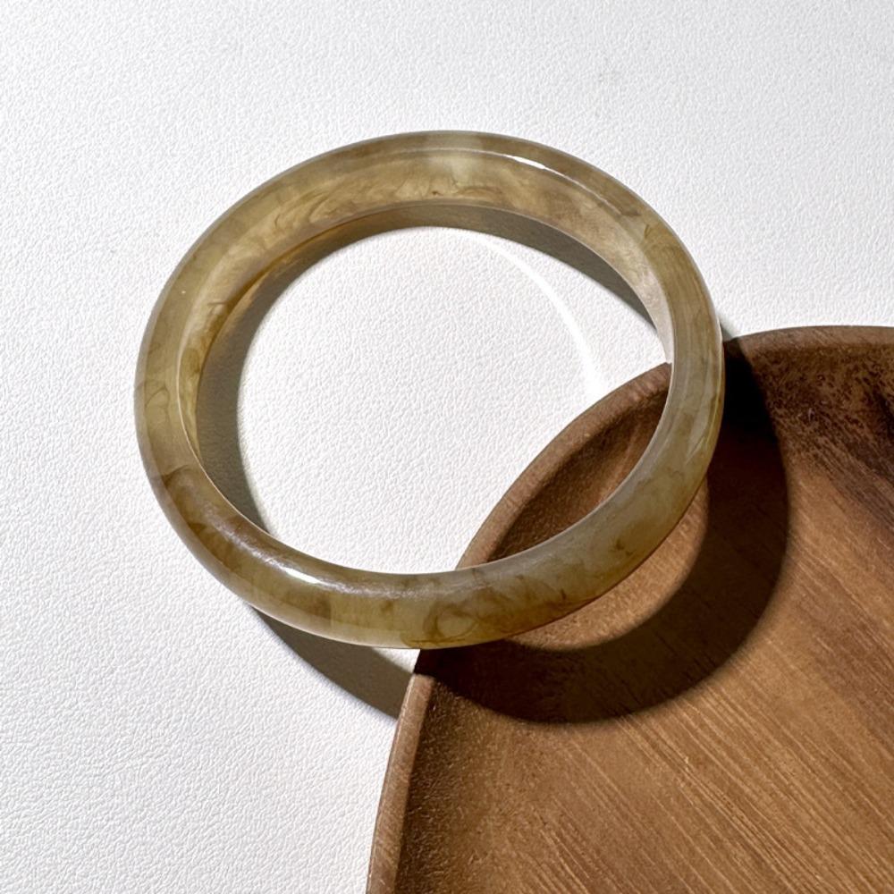 Circular Resin Bangle Bohemian Retro Hand Ring Cute Circular Geometric Bracelet Spring Summer