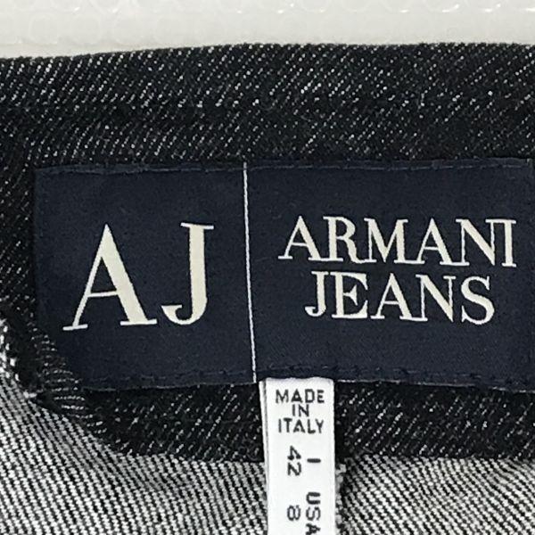 Сделано в Италии / ARMANI JEANS / Черная джинсовая куртка-рубашка из шамбре [Женская M / 38 / Черный](ИСПОЛЬЗОВАЛ)