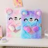 Writing Short Velvet Shell Practical A5 with Lock Teenager Girl Keep Diary Lockable Plush Notebook