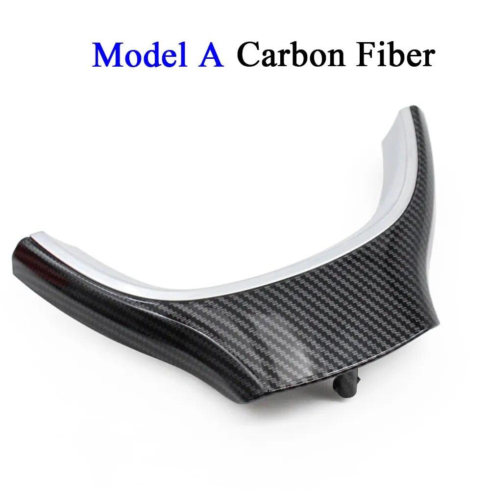 Black Carbon Steering Wheel Cover Trim Replacement For BMW 5 GT 6 7 Series F10 F11 F07 F06 F12 F01 F02 2009 2010 2011 2012 2013