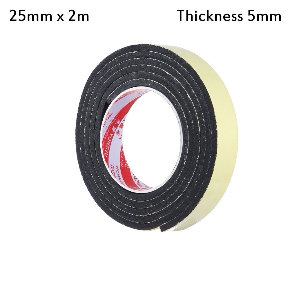Door Waterproof Sound insulation Single Sided Adhesive Rubber Strip Tape Foam Sponge Seal Strip