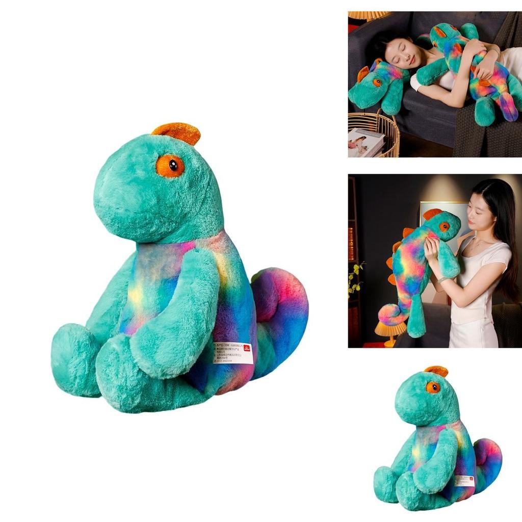 Милая плюшевая игрушка-хамелеон, меняющая цвет, длинношерстная набивная кукла-ящерица, оптовый подарок, украшение