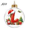Decorative Ornaments for Garden 26?Letter Acrylic Christmas Ball Ornament, 3D Crystal Style Alphabet Winter Holiday Party Supplies Hanging Pendant,